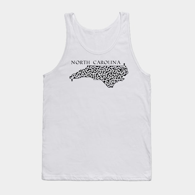 State of North Carolina Maze Tank Top by gorff